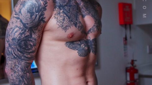 InkedCameronOF Standing Edged and Swallowed