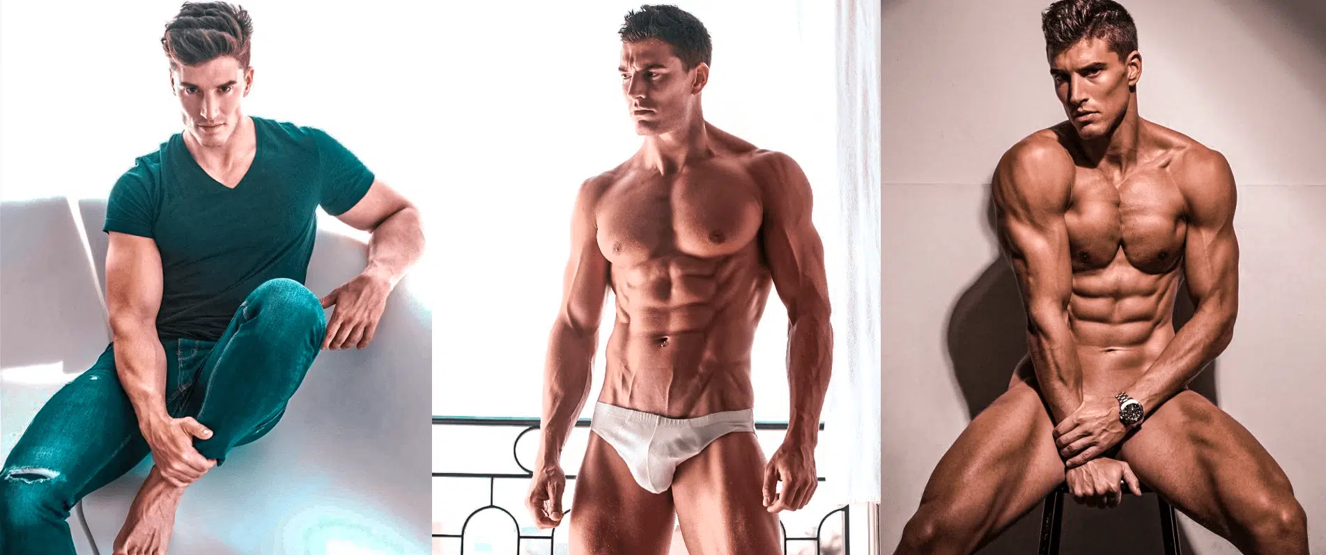Raymonfist let a gay guy edge his cock. Worship his muscle and suck him off for the 1st time. Not only that but he cum twice.