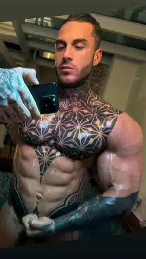 Straight Body Builder get his cock edged and worship